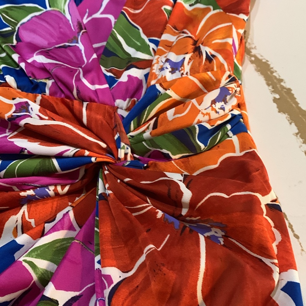 Maggy London multi floral dress 6 - Picture 5 of 8